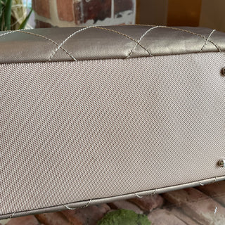 CHANEL Paris Biarritz Large Gold Metallic Coated Canvas Tote Bag ADI1184