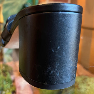 CHANEL Black Leather CC Turn Lock Block Heel Sandals SZ 39.5 (US 9.5)