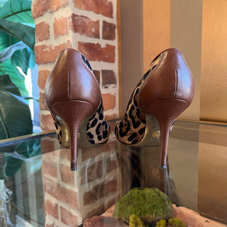 DOLCE&GABBANA Leopard Print Canvas Pumps SZ 37.5 (US 7.5)
