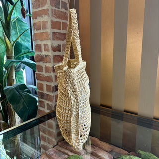 PRADA Signature Raffia Crochet Tote