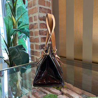 LOUIS VUITTON Rosewood Avenue Amarante Vernis Leather Shoulder Bag