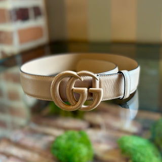 GUCCI Marmont Monochrome Beige Belt 70/20