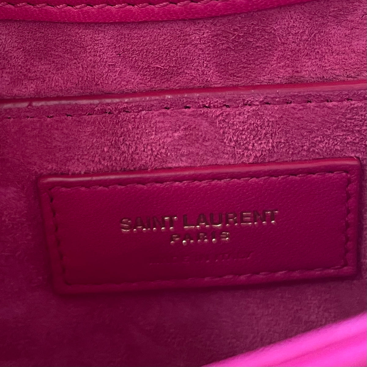 Saint Laurent Bubblegum Pink Carré-quilted Lambskin Le 57 Shoulder Bag