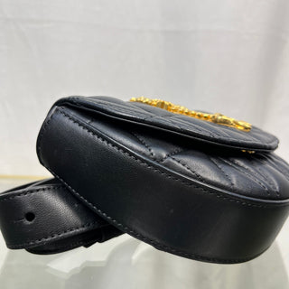 VERSACE Virtus Vitello Black Belt Bag