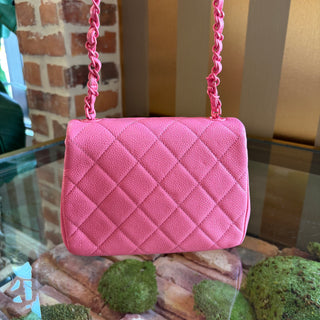 CHANEL Mini Pink Square Flap Incognito