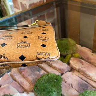 MCM Liz Visetos Monogram Canvas Pouch