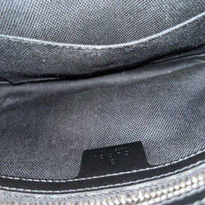 GUCCI Black Grey GG Supreme Canvas Belt Bag