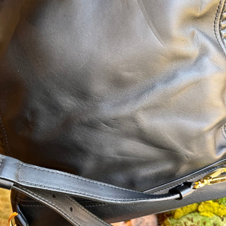 MOSCHINO Biker Jacket  Black Leather Backpack