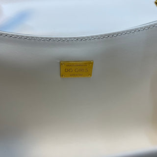 DOLCE&GABBANA DG Girls Flap White Nappa Leather Shoulder Bag