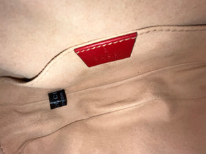 Red Gucci Marmont Matelasse Belt Bag  Sz 85/34