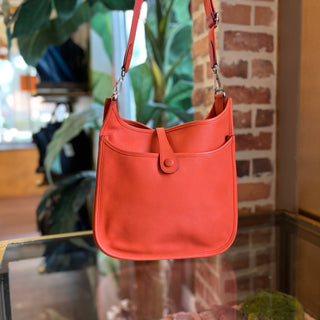HERMES Evelyne PM III Bougainvillea Epsom Leather Crossbody Bag