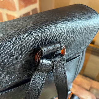 CHANEL Vintage Black Caviar Leather Tortoise CC Backpack Bag