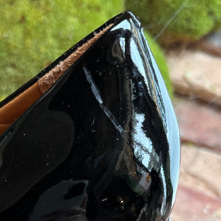 TORY BURCH T Logo Black Patent Leather Heels SZ 8.5