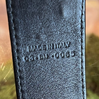 DIOR Cannage D Buckle Black Leather Belt SZ 90