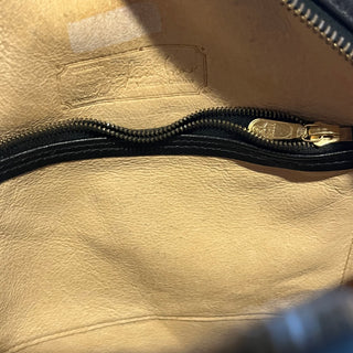 MCM Black Vintage Round Visetos Canvas Crossbody Bag