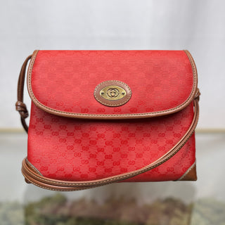 GUCCI Vintage Mini GG Supreme Red Crossbody