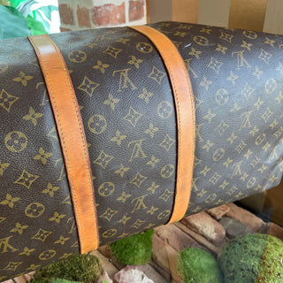 LOUIS VUITTON Keepall Bandouliere 55 Monogram Brown Canvas Duffel
