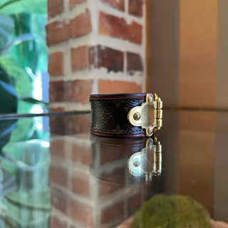 LOUIS VUITTON Monogram Canvas Saveit Cuff Bracelet