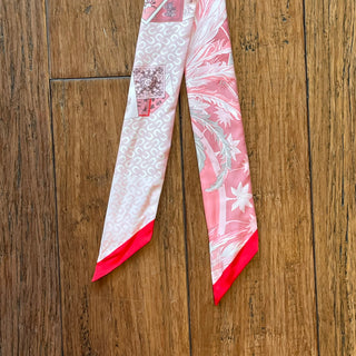 HERMES Cheval Phoenix Pink Silk Twilly