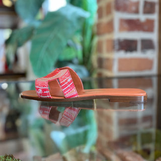 HERMES Oran Terracotta Calfskin Bandana Astrologie Sandals SZ39.5(9.5US)