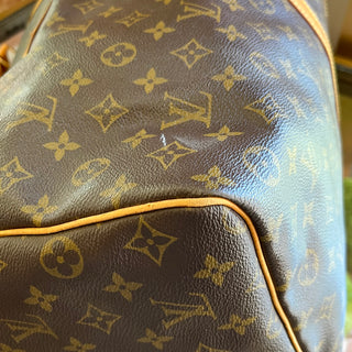 LOUIS VUITTON Keepall 60 Brown Monogram Canvas Vintage Duffle Bag TS3901