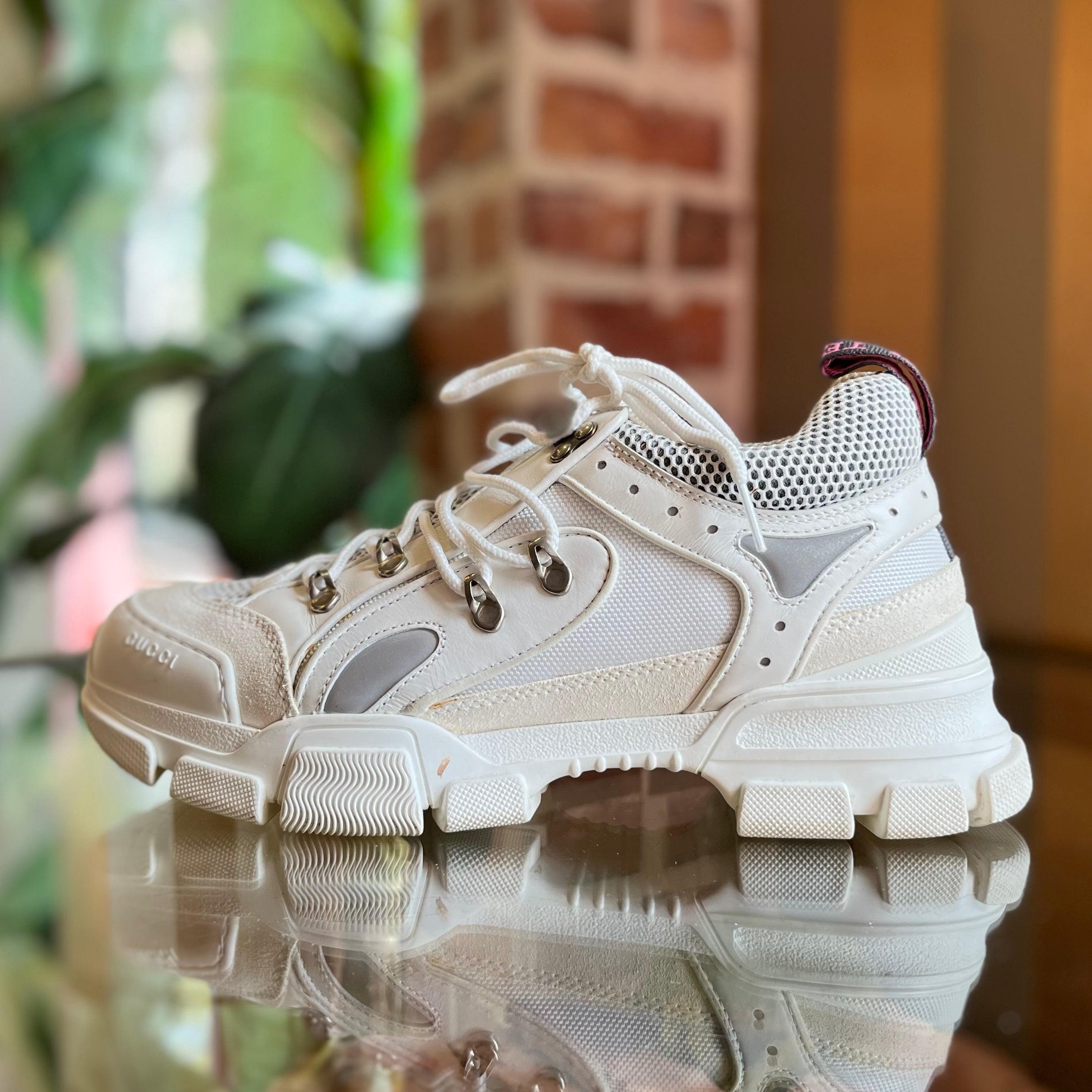 Gucci Sneakers Gucci Sega Shoes Gucci X Sega Mesh Suede Calfskin