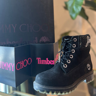 JIMMY CHOO x TIMBERLAND Crystal Utility Boots SZ 7