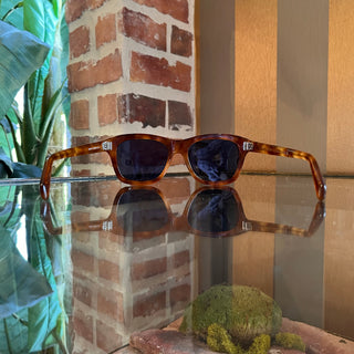 CELINE CL401911 53V Wide Tortoise Shell Acetate Square Sunglasses