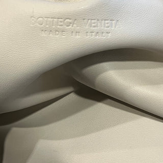 BOTTEGA VENETA The Pouch White Intrecciato Nappa Leather Clutch