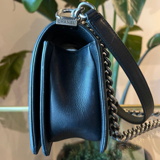 CHANEL Lambskin Quilted Medium Boy Flap Black