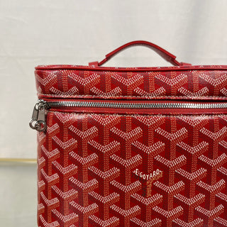 GOYARD Goyardine Muse Red Vanity Case