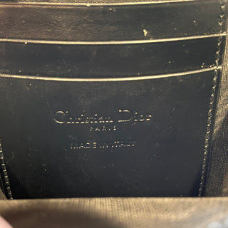DIOR Lady Dior Call in Black Calfskin Cannage Diamond Phone Crossbody