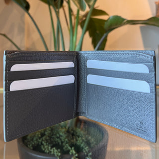 GUCCI Gray GG Supreme Bifold Wallet
