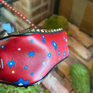 VALENTINO Volcano Enchanted Wonderland Print Leather Crossbody