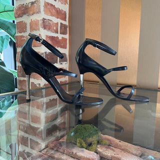GUCCI Black Leather Strappy Heels SZ 8.5