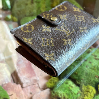 LOUIS VUITTON French Brown Monogram Canvas Vintage Wallet