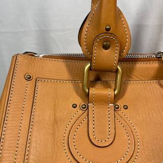 CHLOE Aurore Padlock Caramel Satchel