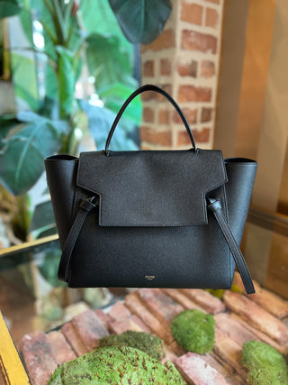 CELINE Belt Bag Mini Black Leather Tote