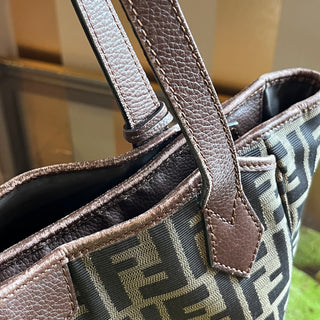 FENDI Brown Zucca Canvas Tote