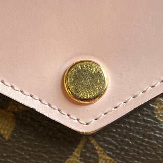 LOUIS VUITTON Zoe Brown Pink Monogram Canvas Compact Wallet