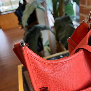 HERMES Evelyne PM III Bougainvillea Epsom Leather Crossbody Bag