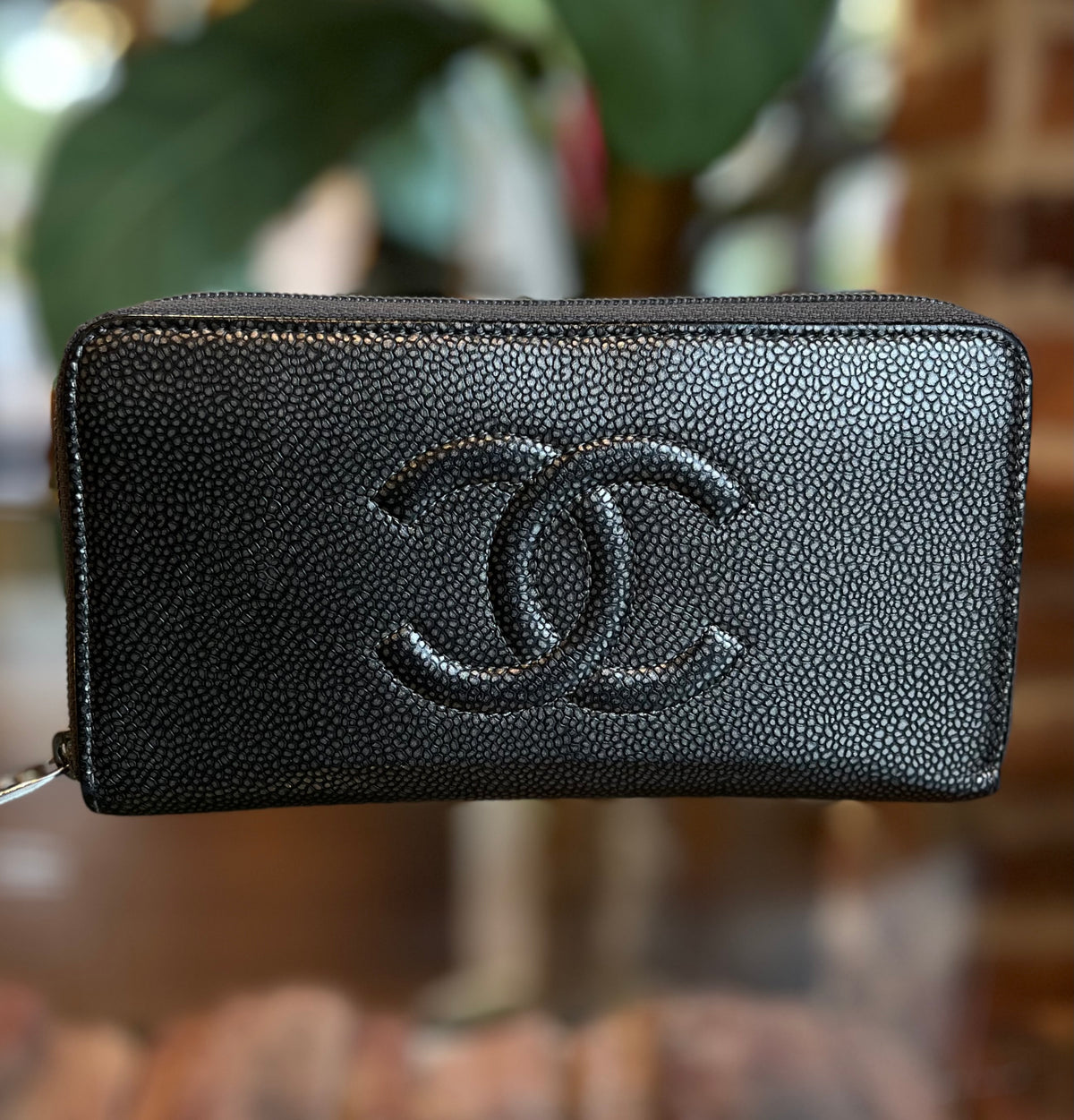 Chanel zipped wallet discount caviar