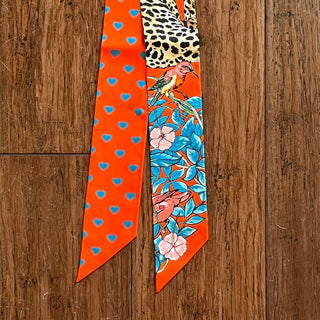 HERMES Jungle Love Love Silk Twilly