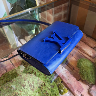 LOUIS VUITTON Louise PM Blue Epi Leather Shoulder Bag