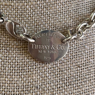 TIFFANY&CO. Return To Oval Tag Sterling Silver Necklace