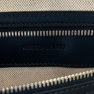 GUCCI Black Calfskin GG Tennis Embossed Briefcase