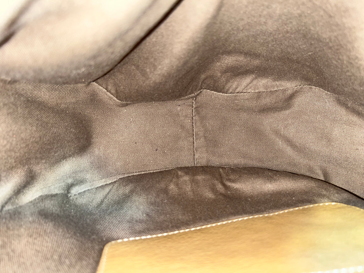 CHLOE Taupe Grained Calfskin Leather Marcie Medium Saddle Bag