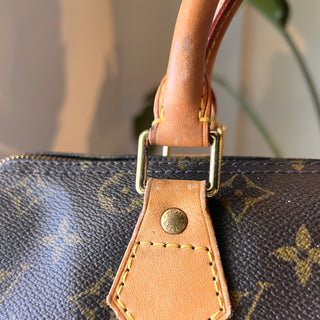LOUIS VUITTON Speedy 30 Brown Monogram Canvas Satchel