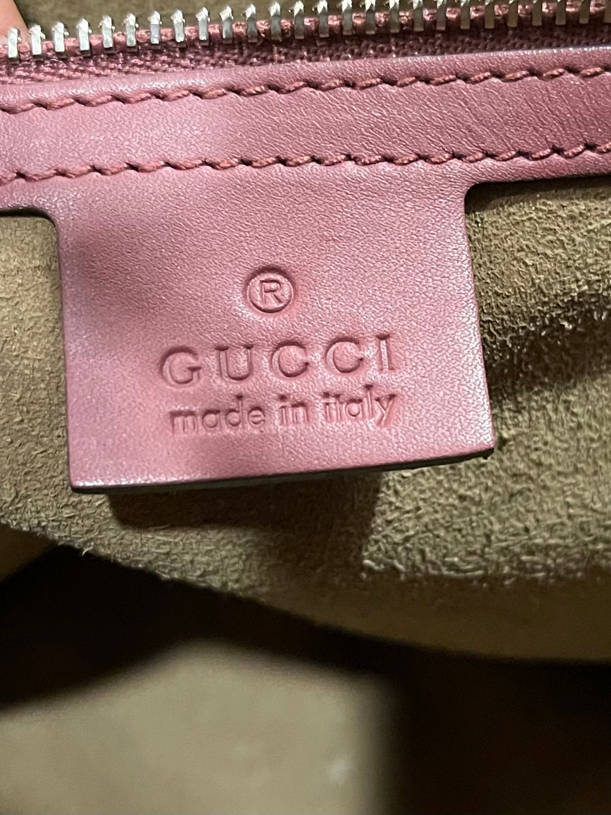 Gucci Beige/Pink/Red GG Coated Canvas Supreme Top Handle Small
