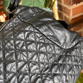 CHANEL Coco Rider Bowling Black Aged Calfskin Satchel Bag